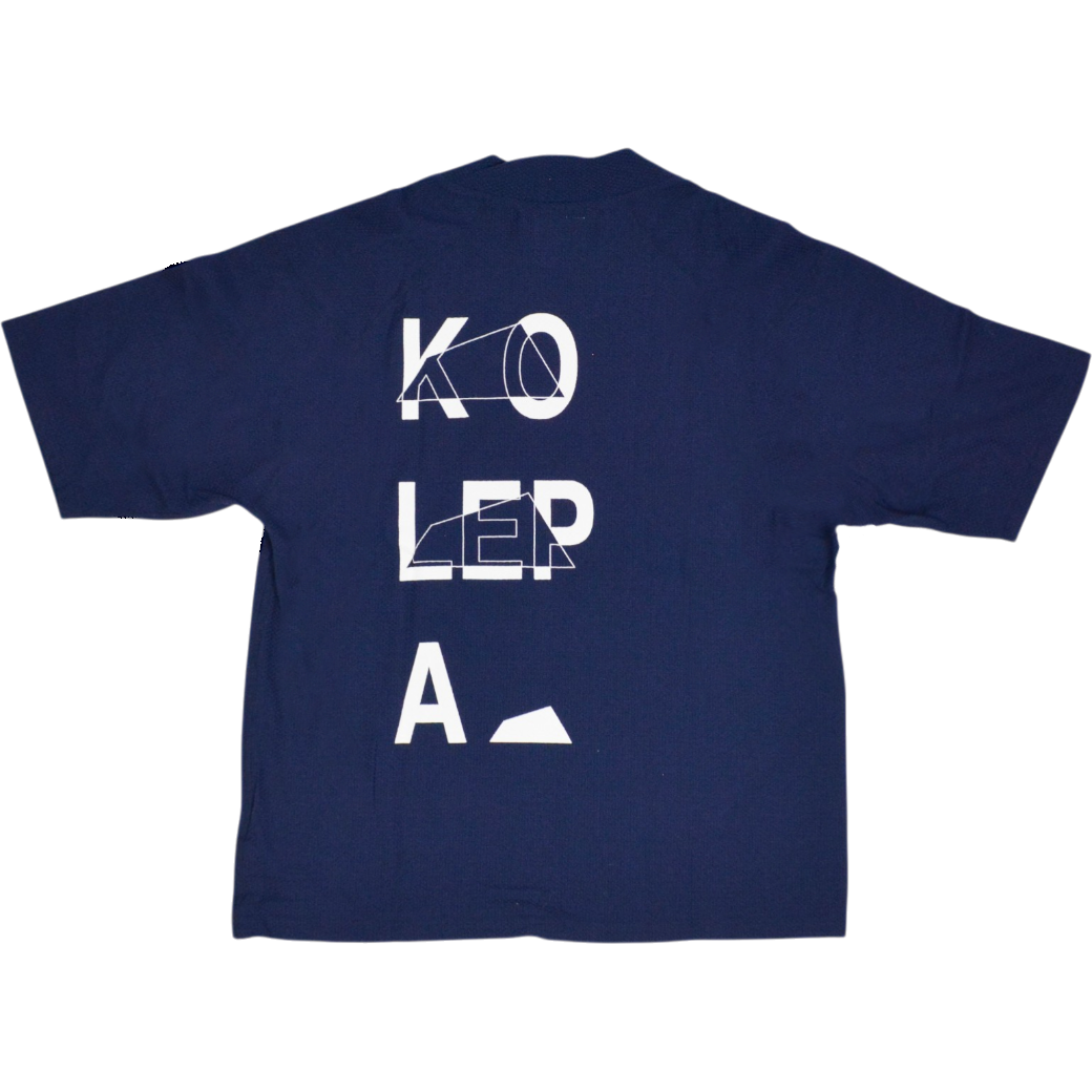 【SALVAGE PUBLIC】Haku knit Mockneck KOLEPA Tシャツ ネイビー  S M（SAP-SVKA3011)