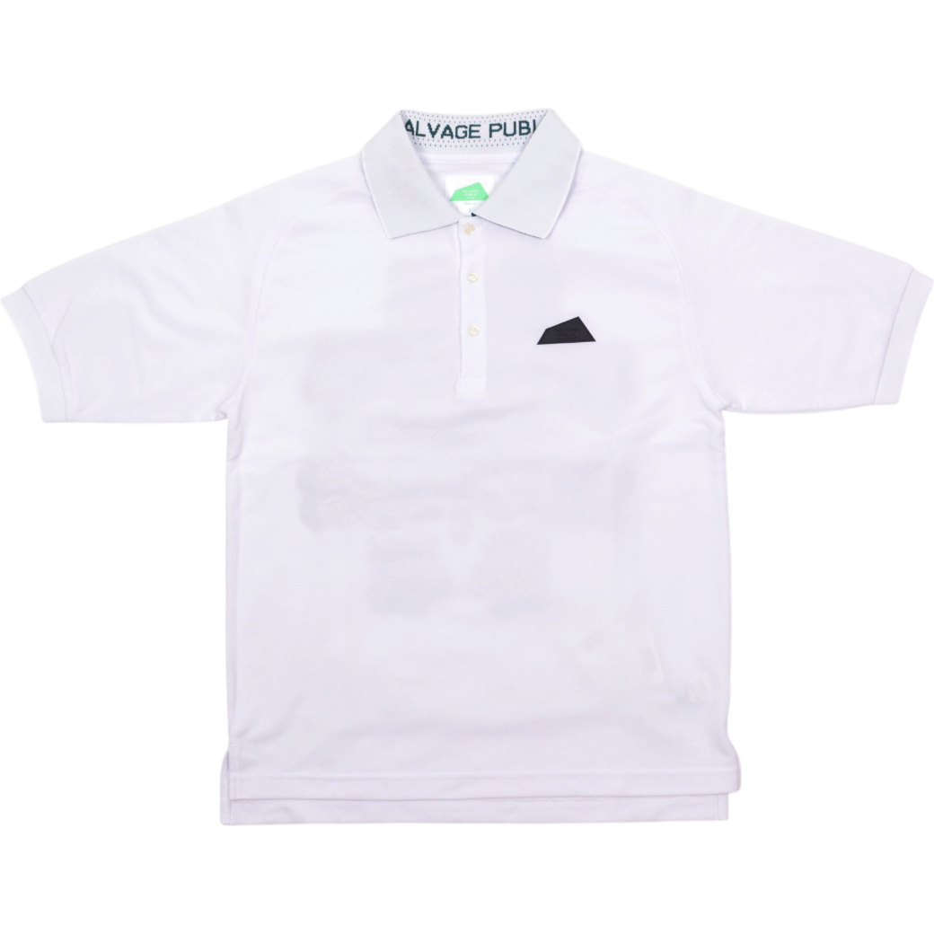 【SALVAGE PUBLIC】バックプリント ポロシャツ ホワイト S M L（SAP-SVKS3018）