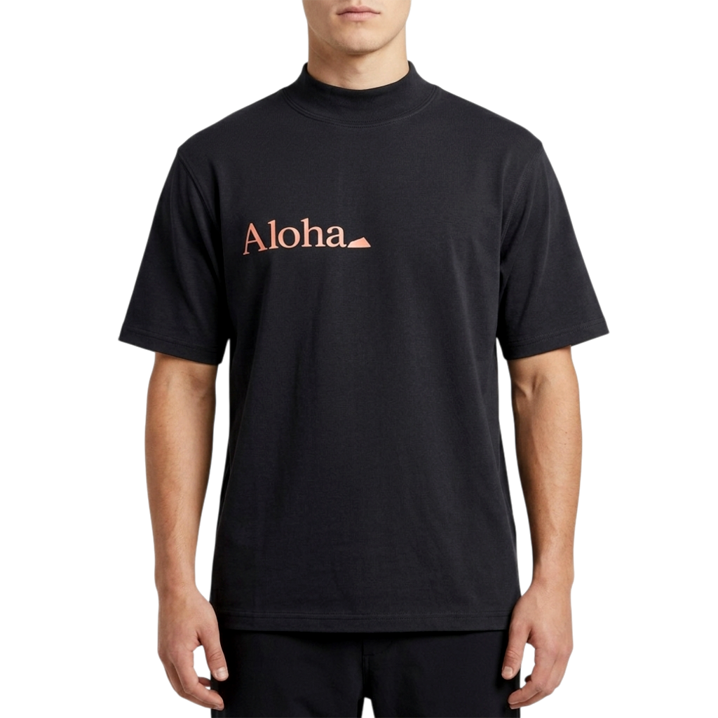 【SALVAGE PUBLIC】モックネック Tシャツ ブラック  S（SAP-SVKS3027）