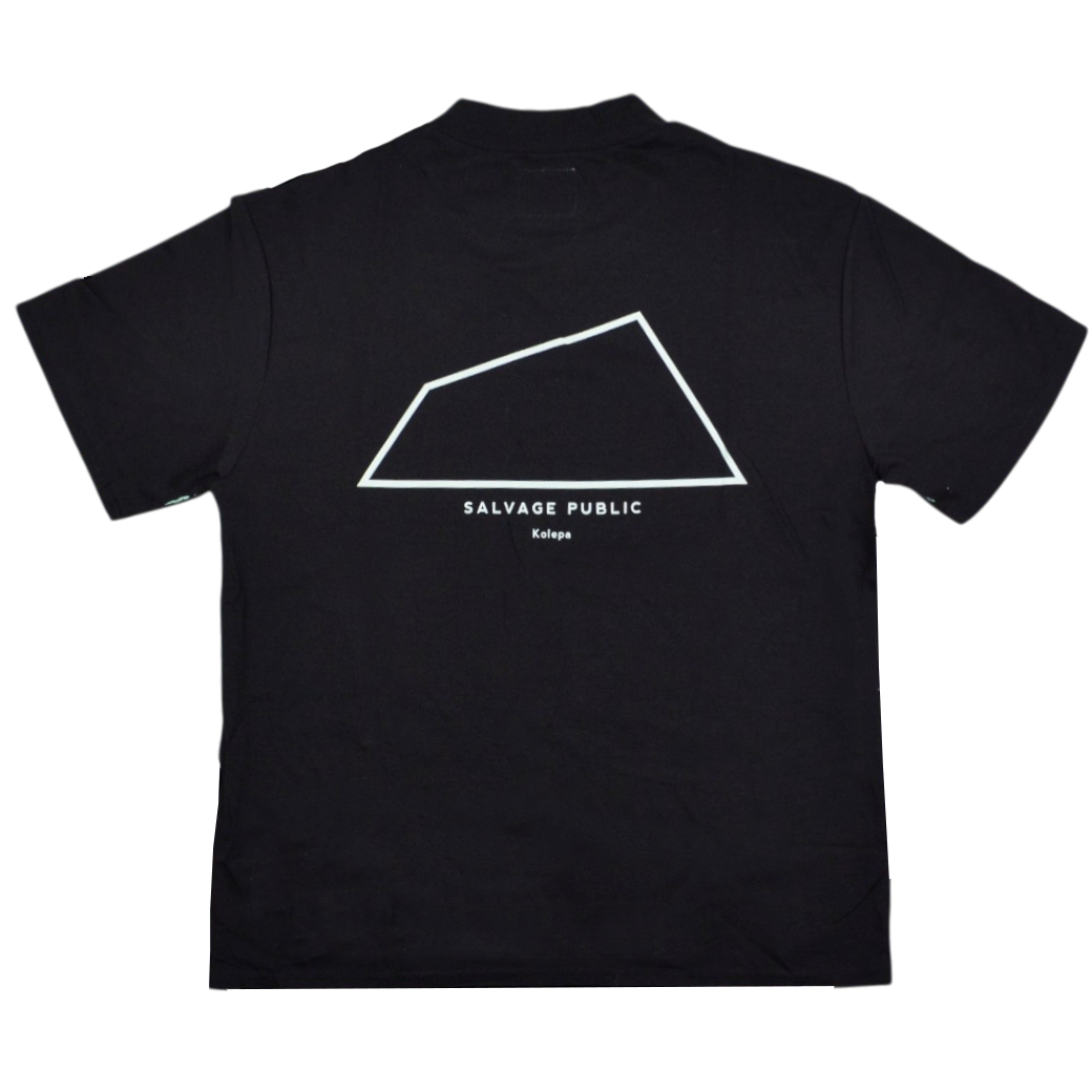 【SALVAGE PUBLIC】モックネック Tシャツ ブラック  M（SAP-SVKS4011）