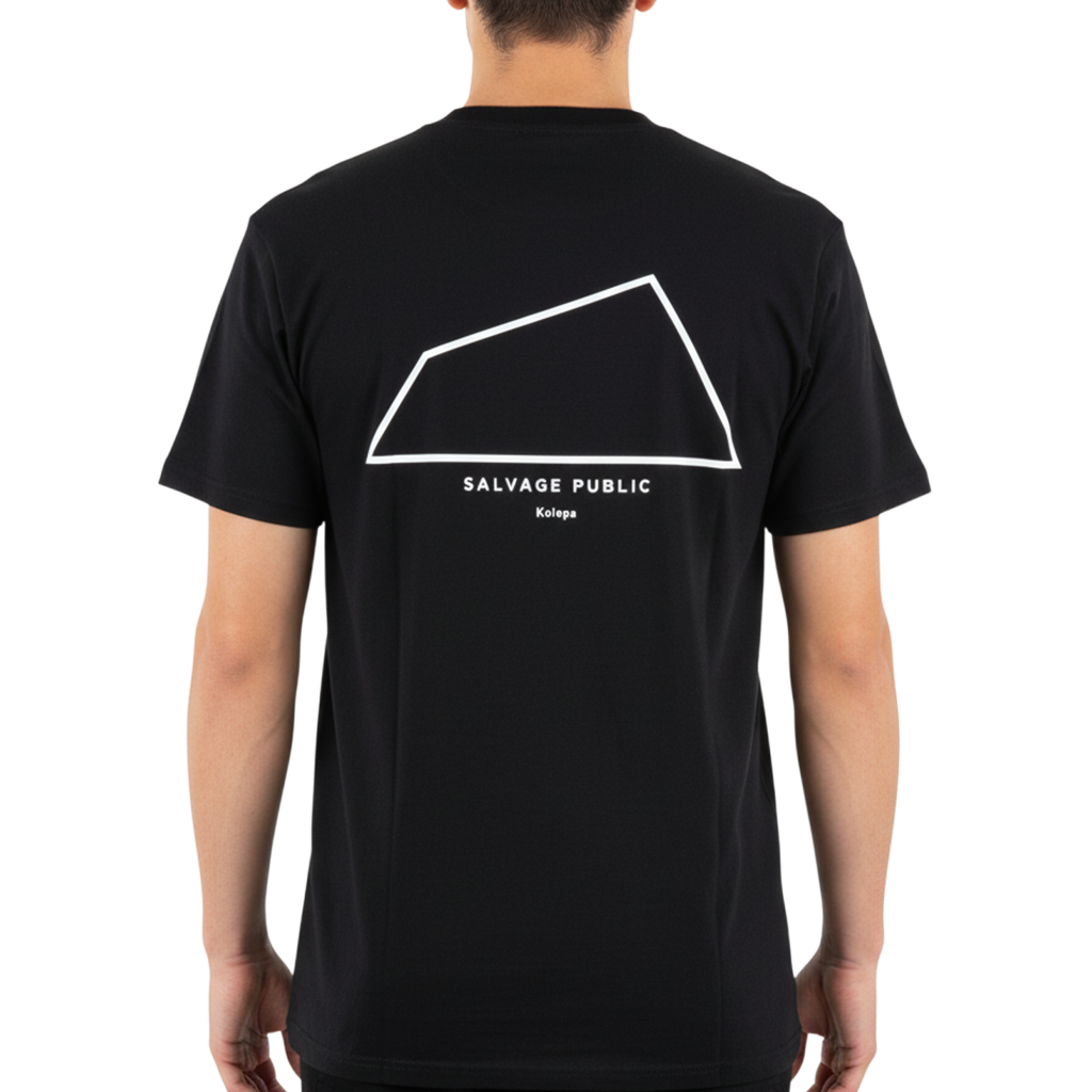 【SALVAGE PUBLIC】モックネック Tシャツ ブラック  M（SAP-SVKS4011）