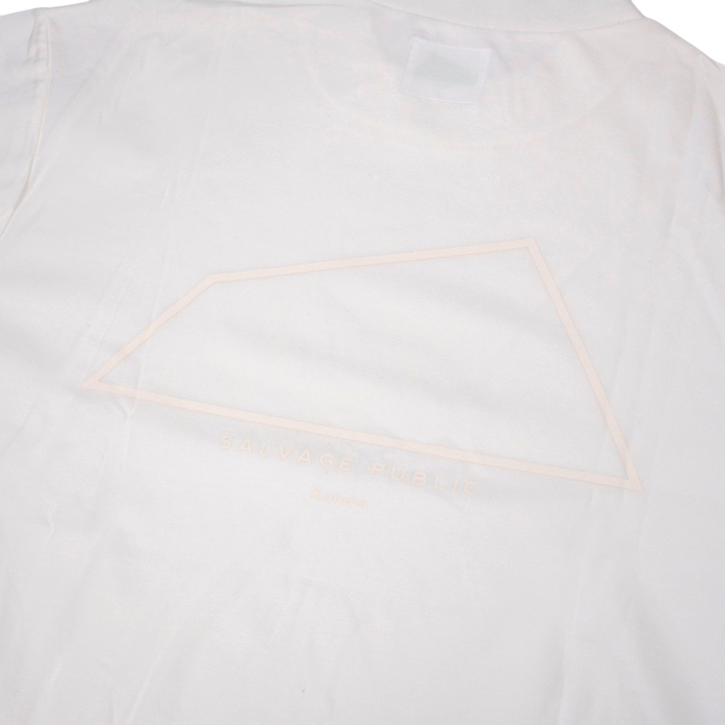 【SALVAGE PUBLIC】モックネック Tシャツ ホワイト M L（SAP-SVKS4011）