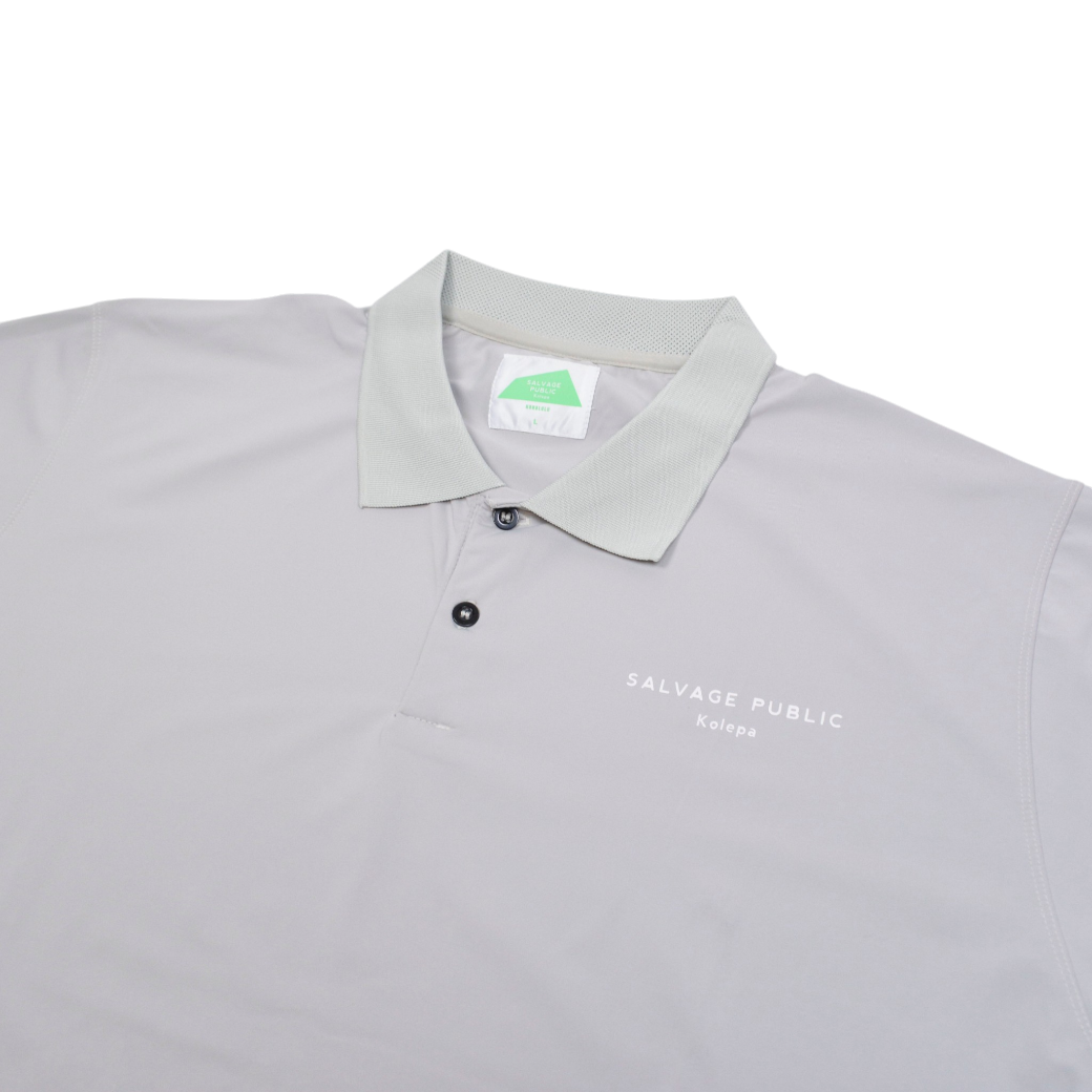 【SALVAGE PUBLIC】Tour Polo ポロシャツ アイスグレー  L（SAP-SVKS40149）