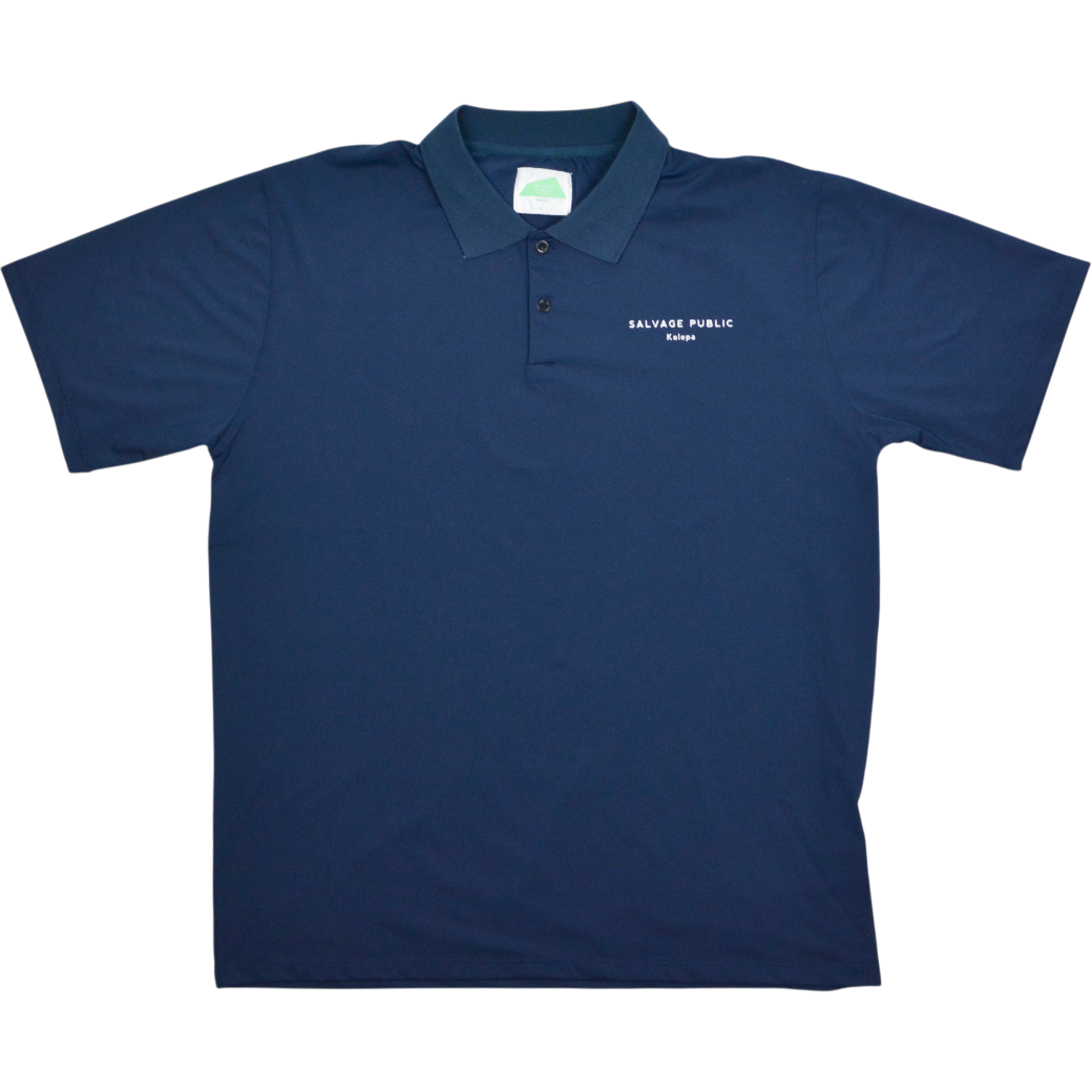 【SALVAGE PUBLIC】Tour Polo ポロシャツ ネイビー L（SAP-SVKS40149）