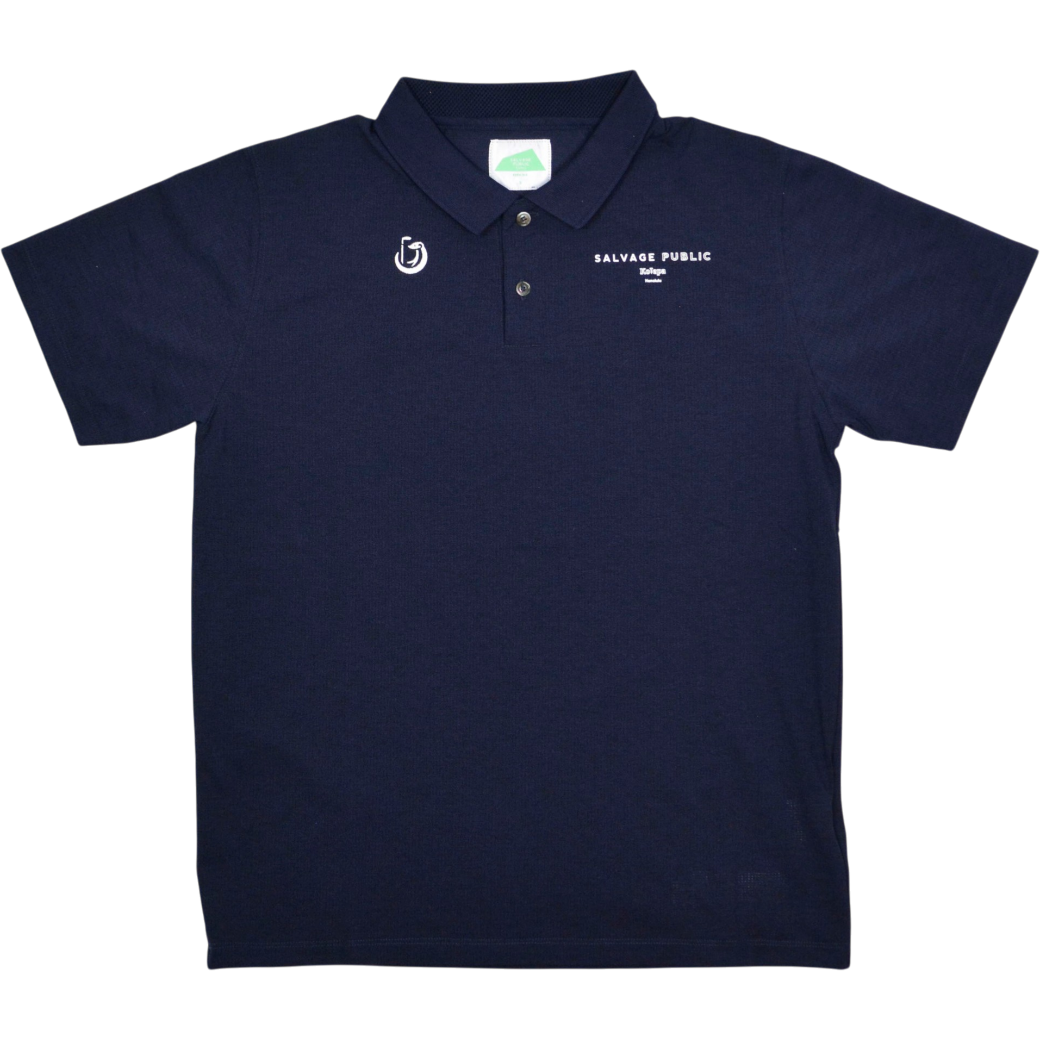 【SALVAGE PUBLIC】Nu'uanu Polo ポロシャツ ネイビー S M（SAP-SVKS5015）