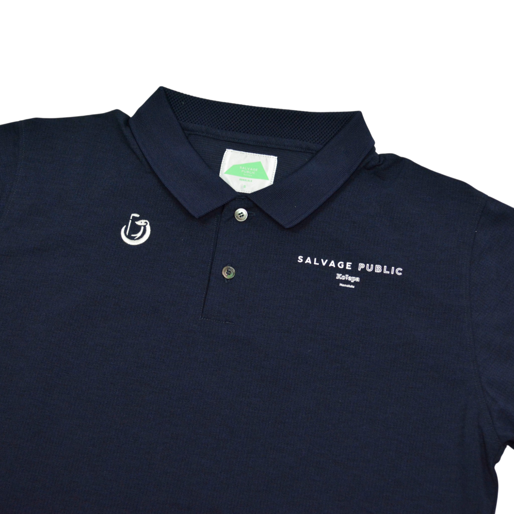 【SALVAGE PUBLIC】Nu'uanu Polo ポロシャツ ネイビー S M（SAP-SVKS5015）