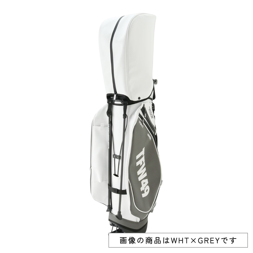 【TFW49】LEATHER CADDIE BAG キャディバッグ BLKxGREIGE (TFW-T132610004)