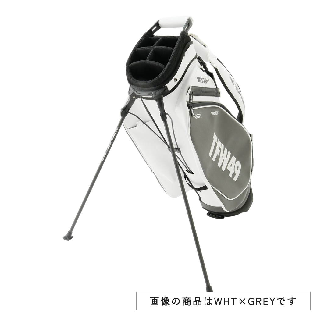 【TFW49】LEATHER CADDIE BAG キャディバッグ BLKxGREIGE (TFW-T132610004)