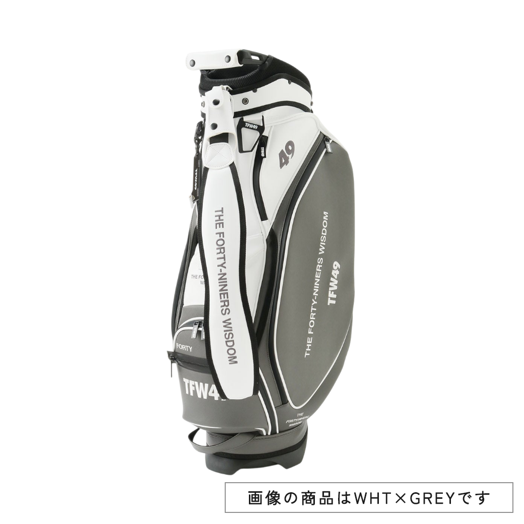 【TFW49】LEATHER CADDIE BAG キャディバッグ BLKxGREIGE (TFW-T132610004)