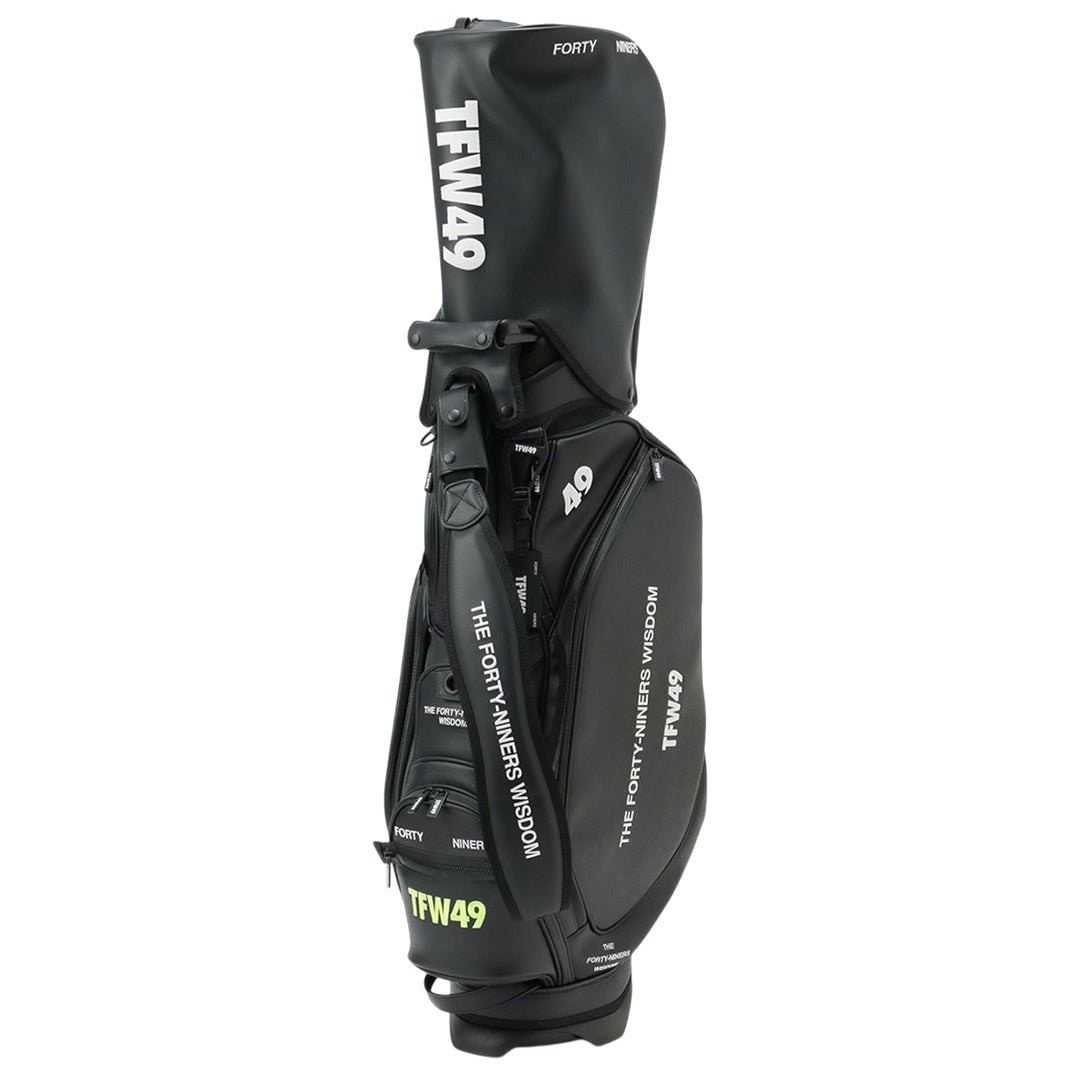   キャディバッグ ブラック/ネオンイエロー オーダーメイドキャディバッグ 蛍光ネオンカラースイング