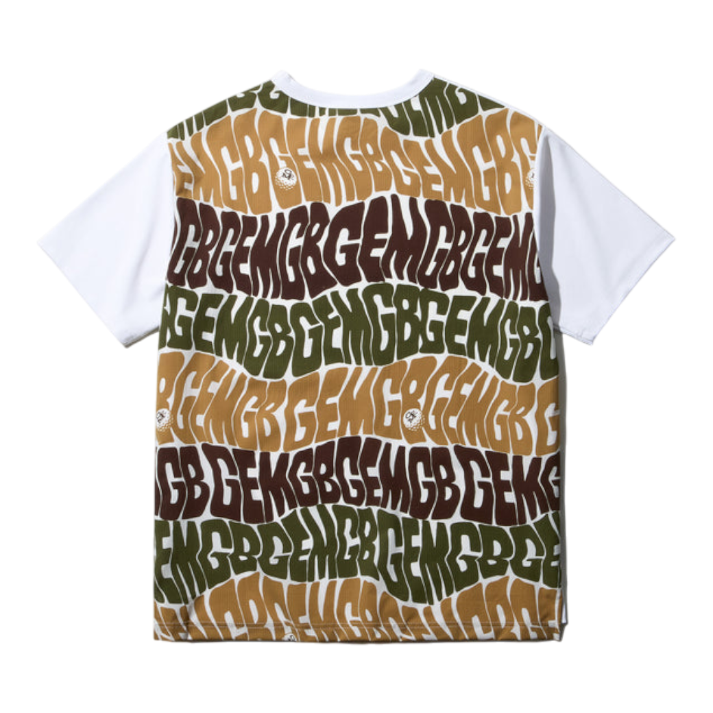 【GREEN EDGE MONKEYS】Original logo print T-shirt Tシャツ BEIGE (ZZGEM-60353001)