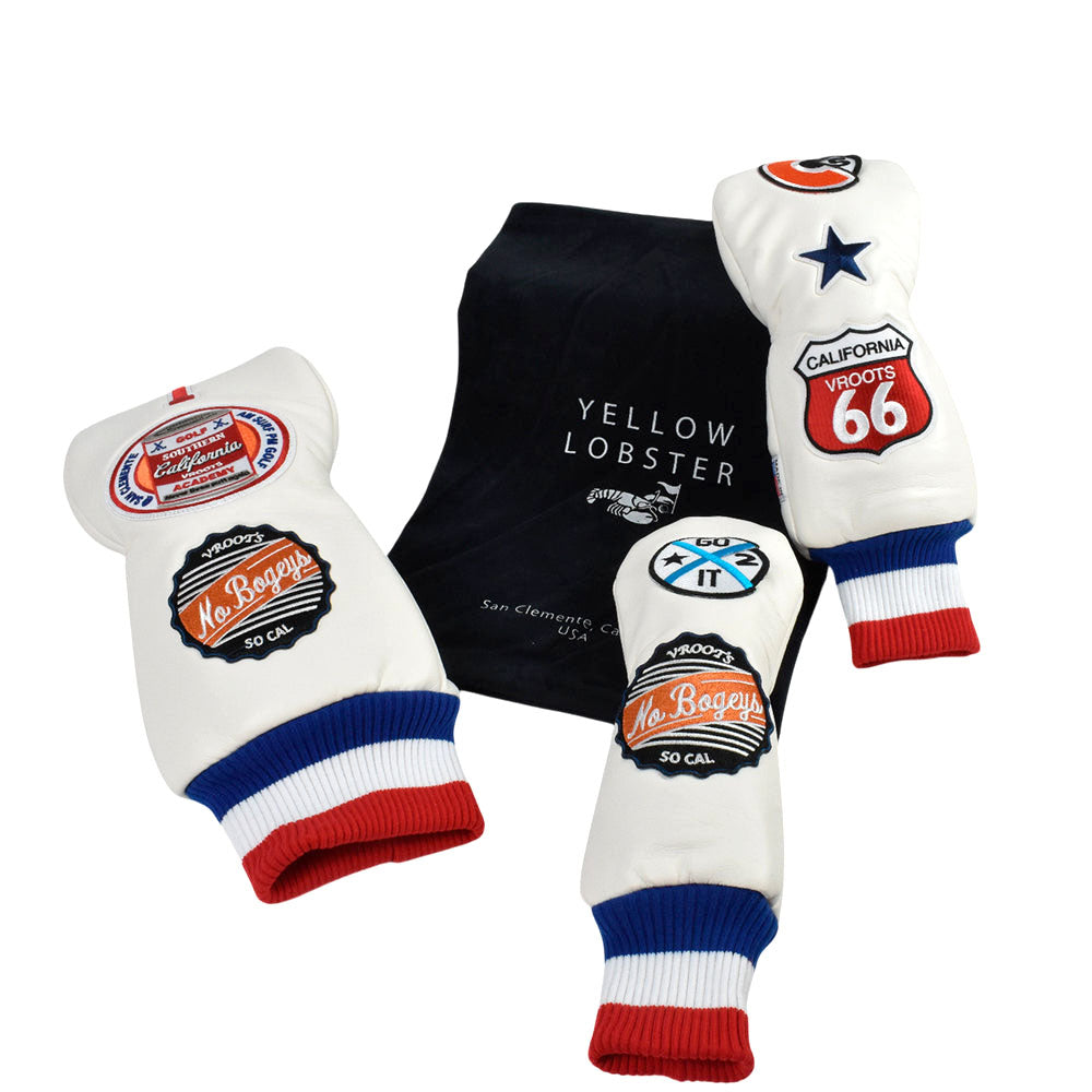 【数量限定再入荷】【Yellow Lobster】 U-LEATHER FW ヘッドカバー ニューポートホワイト(YEL-HC002FW)