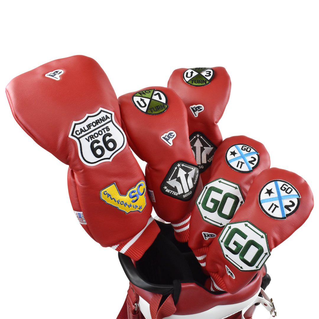 【NEW】【数量限定】【YellowLobster】U-LEATHER FW フェアウェイウッド用ヘッドカバー [アナハイムレッド] (YEL-HC003FW-RD-BGS)【直営店限定】【オンライン限定】