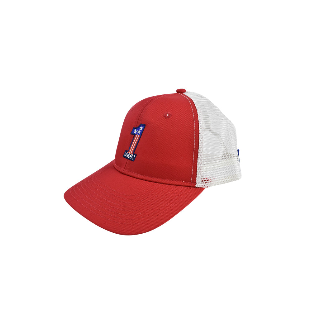 【yellow lobster】メッシュキャップ YL-7200 RED / WHITE (YEL-HWCM002)