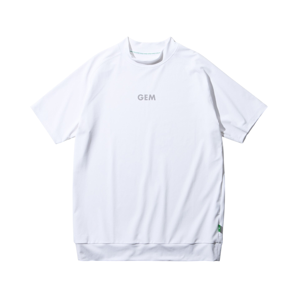 【GREEN EDGE MONKEYS】Mock neck harf sleeve モックネック Tシャツ WHITE (ZZGEM-60353002)
