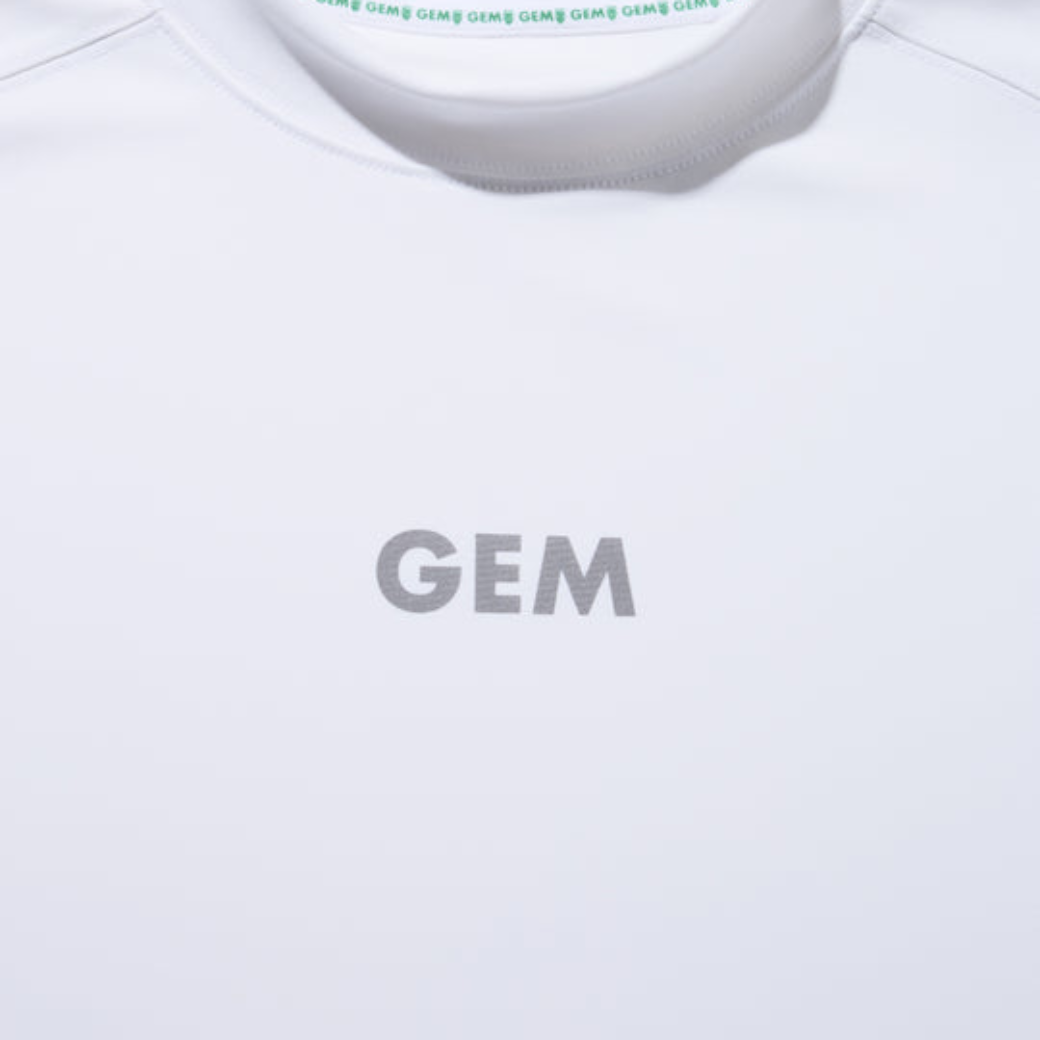 【GREEN EDGE MONKEYS】Mock neck harf sleeve モックネック Tシャツ WHITE (ZZGEM-60353002)