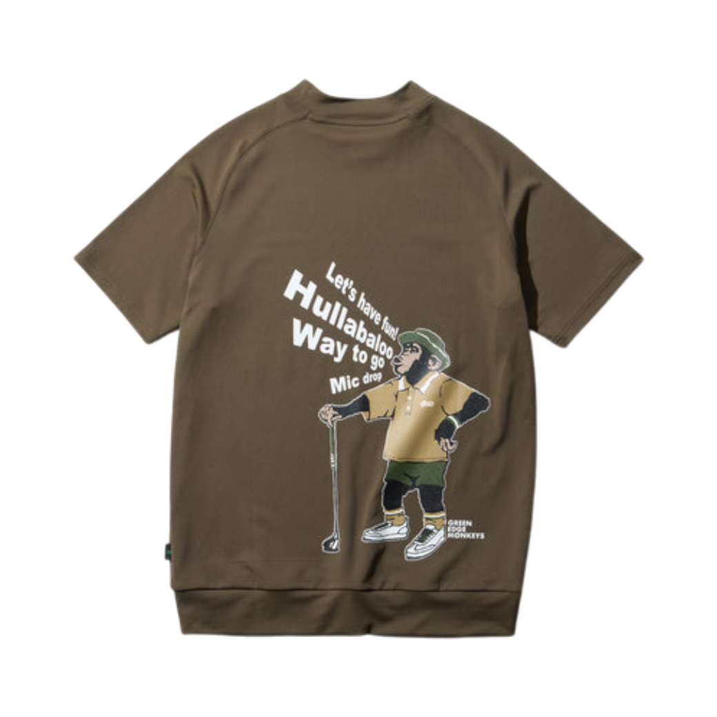GREEN EDGE MONKEYS】Mock neck harf sleeve モックネック Tシャツ
