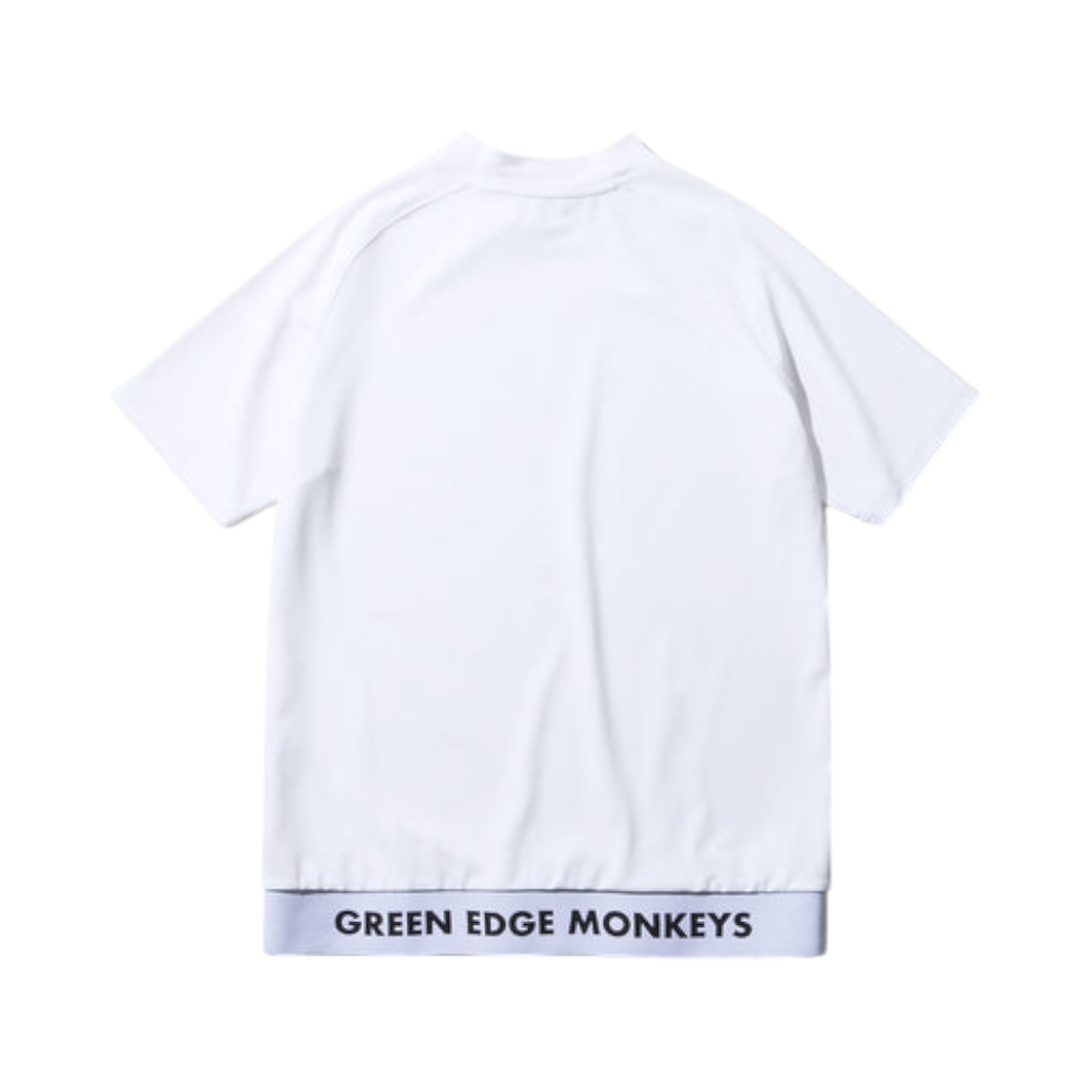 【GREEN EDGE MONKEYS】Ribbed hem mock neck モックネック Tシャツ WHITE (ZZGEM-60353003)