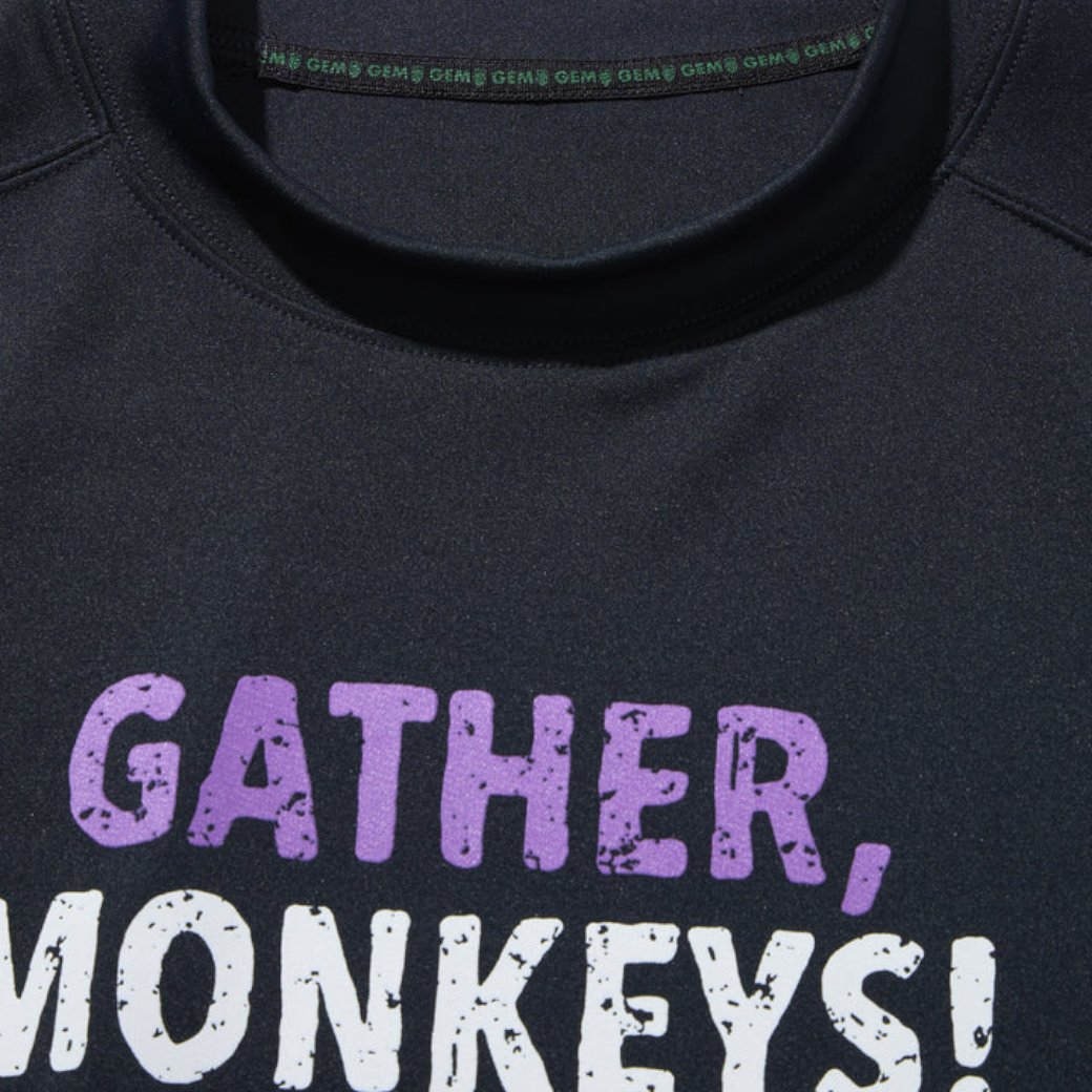 【GREEN EDGE MONKEYS】Mock neck long sleeve ロングスリーブTシャツ BLACK (ZZGEM-60353004)