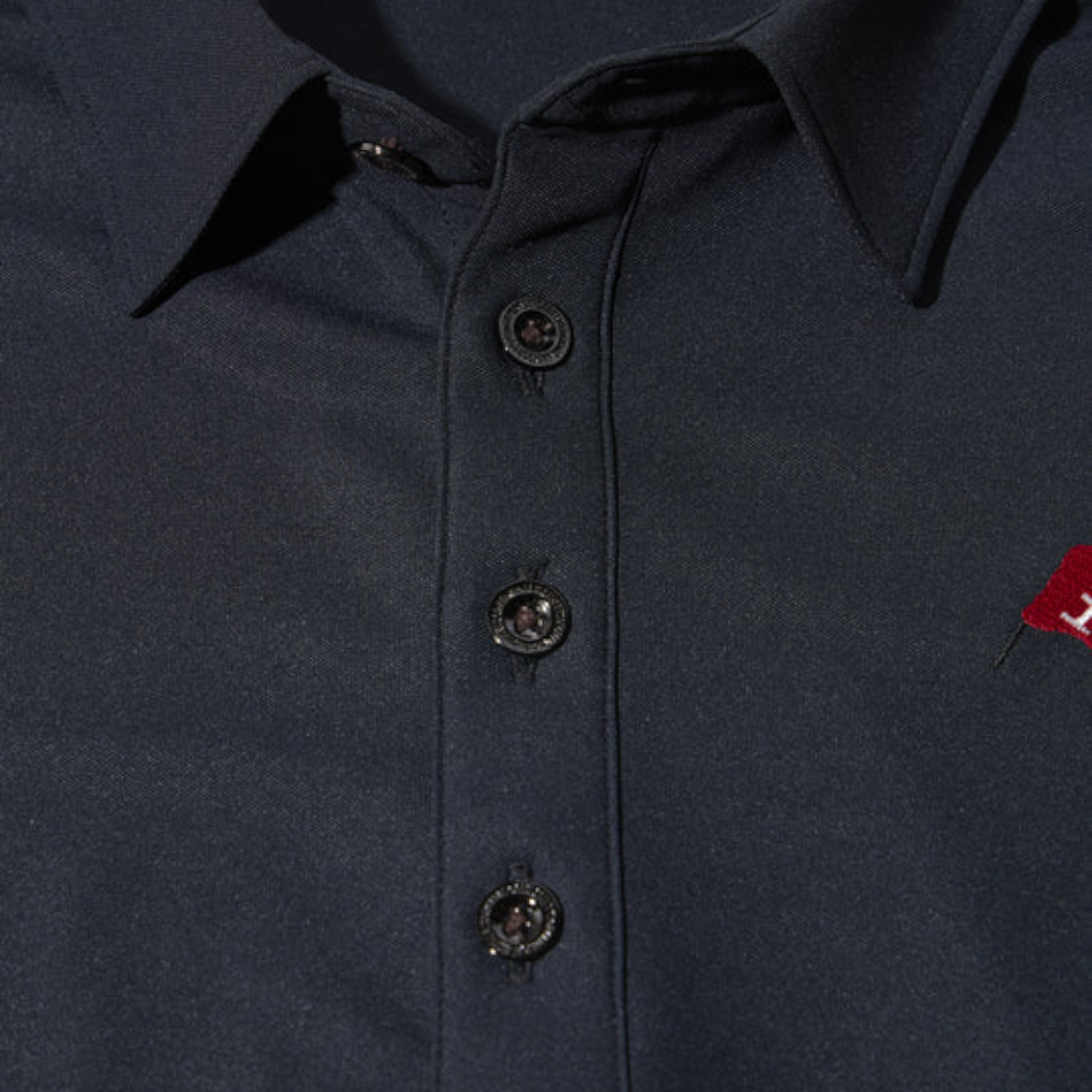 GREEN EDGE MONKEYS】Micro kanoko cool polo ポロシャツ BLACK (ZZGEM