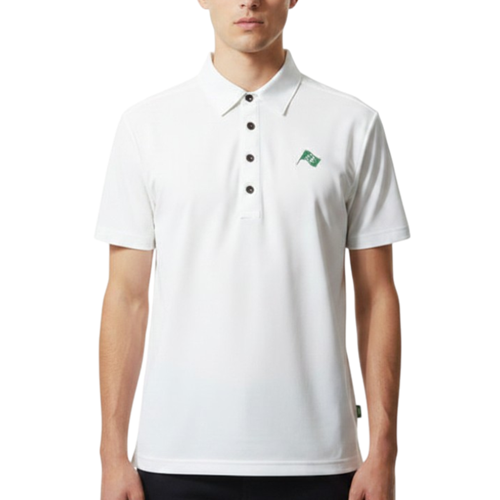 【GREEN EDGE MONKEYS】Micro kanoko cool polo ポロシャツ WHITE (ZZGEM-60353006)