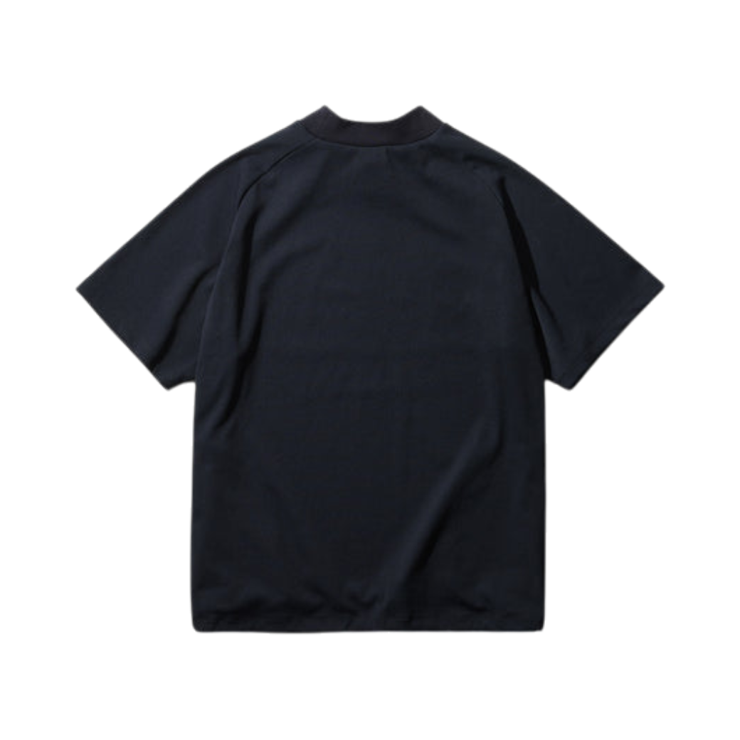 【GREEN EDGE MONKEYS】Popcorn knit mock モックネック Tシャツ BLACK (ZZGEM-60353007)