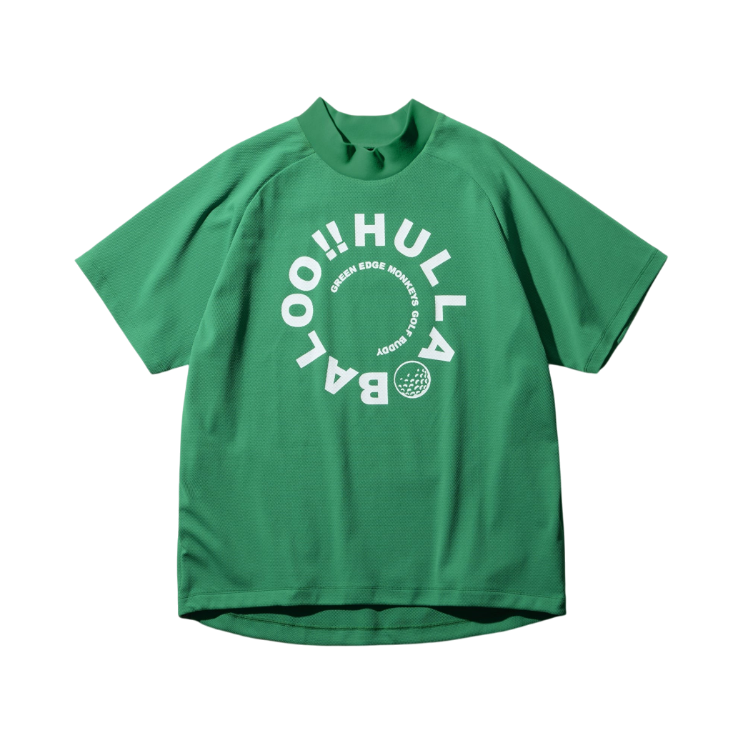 【GREEN EDGE MONKEYS】Popcorn knit mock モックネック Tシャツ GREEN (ZZGEM-60353007)