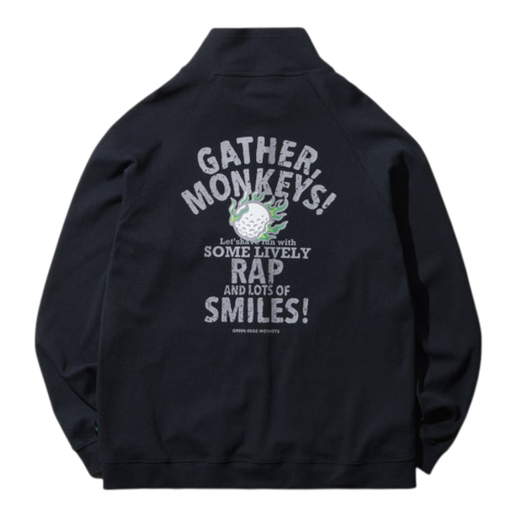 【GREEN EDGE MONKEYS】Popcorn knit blouson ブルゾン BLACK (ZZGEM-60353008)