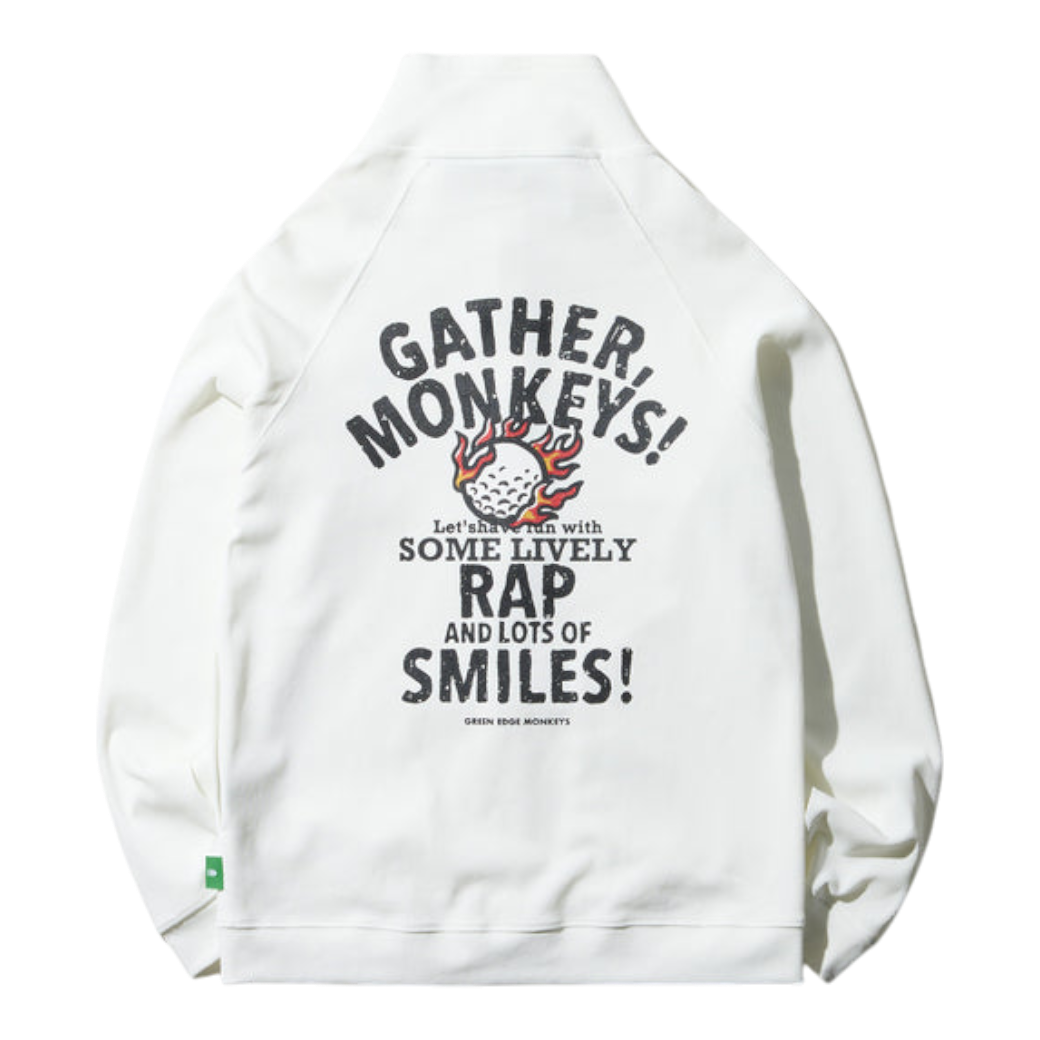【GREEN EDGE MONKEYS】Popcorn knit blouson ブルゾン WHITE (ZZGEM-60353008)