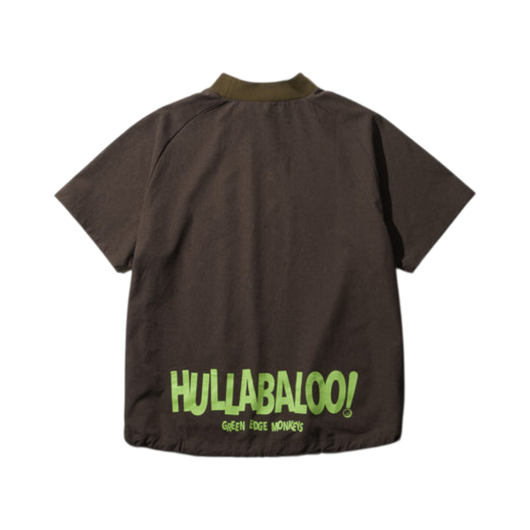 GREEN EDGE MONKEYS】Dot air mock neck モックネック Tシャツ BROWN