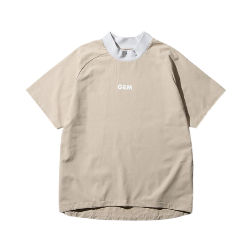【GREEN EDGE MONKEYS】Dot air mock neck モックネック Tシャツ GRAY (ZZGEM-60353009)