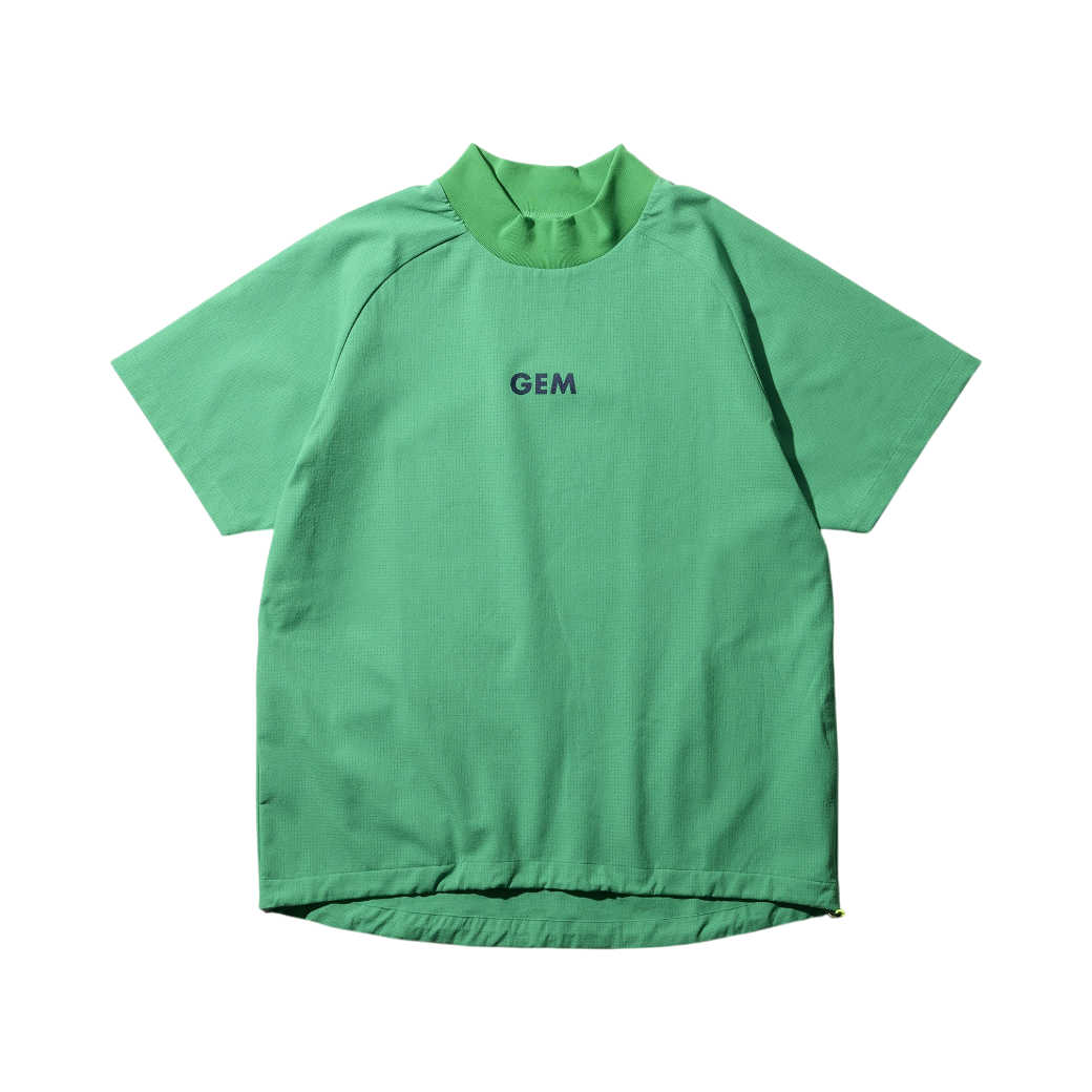 【GREEN EDGE MONKEYS】Dot air mock neck モックネック Tシャツ GREEN (ZZGEM-60353009)