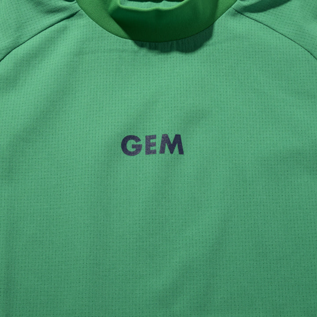 【GREEN EDGE MONKEYS】Dot air mock neck モックネック Tシャツ GREEN (ZZGEM-60353009)