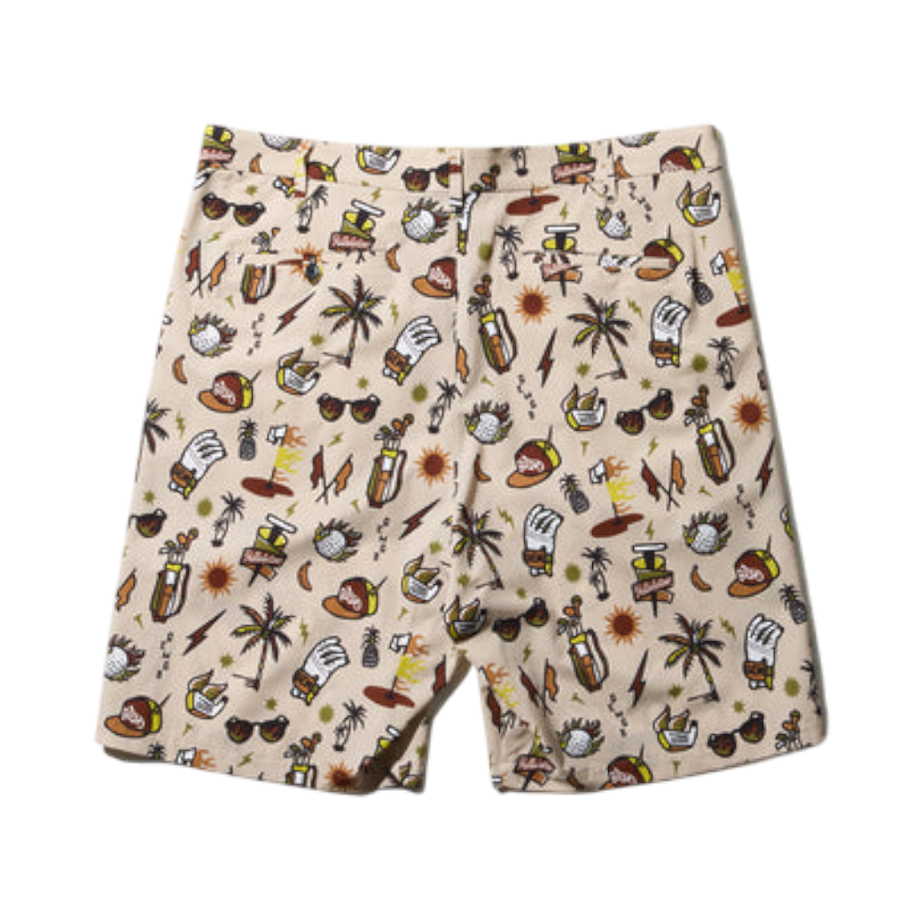 【GREEN EDGE MONKEYS】Original print short pants ショートパンツ BEIGE (ZZGEM-60355105)