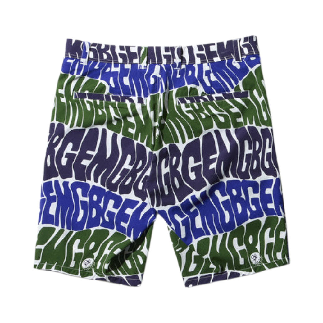 【GREEN EDGE MONKEYS】Original logo print pants ショートパンツ BEIGE (ZZGEM-60355106)