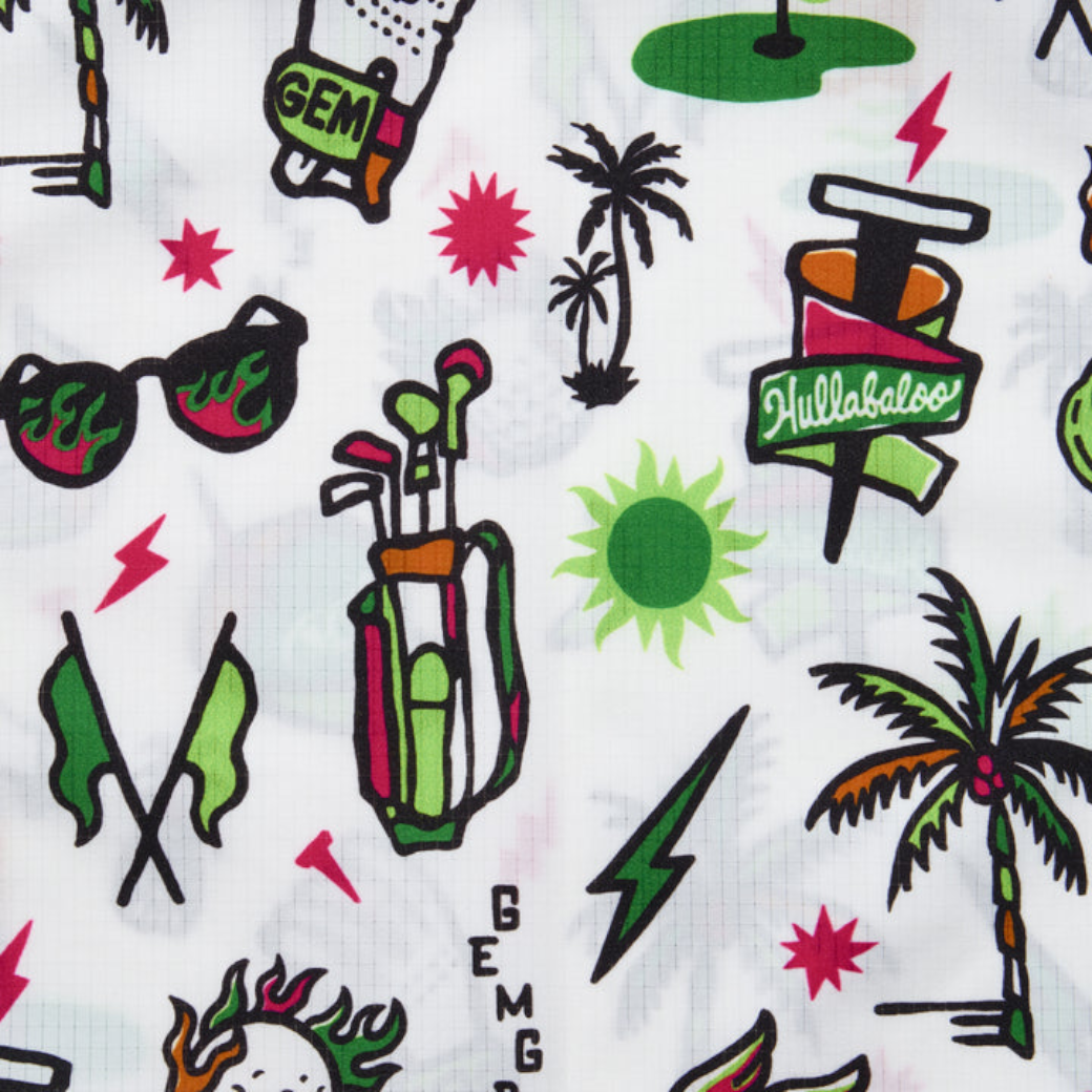 【GREEN EDGE MONKEYS】Original print Shirt シャツ M L XL WHITE (ZZGEM-60358002)