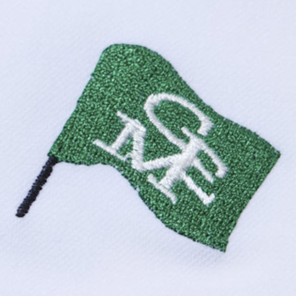 【GREEN EDGE MONKEYS】Stretch kanoko long sleeve polo ポロシャツ WHITE (ZZGEM-60363001)
