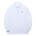 【GREEN EDGE MONKEYS】Stretch kanoko long sleeve polo ポロシャツ WHITE (ZZGEM-60363001)