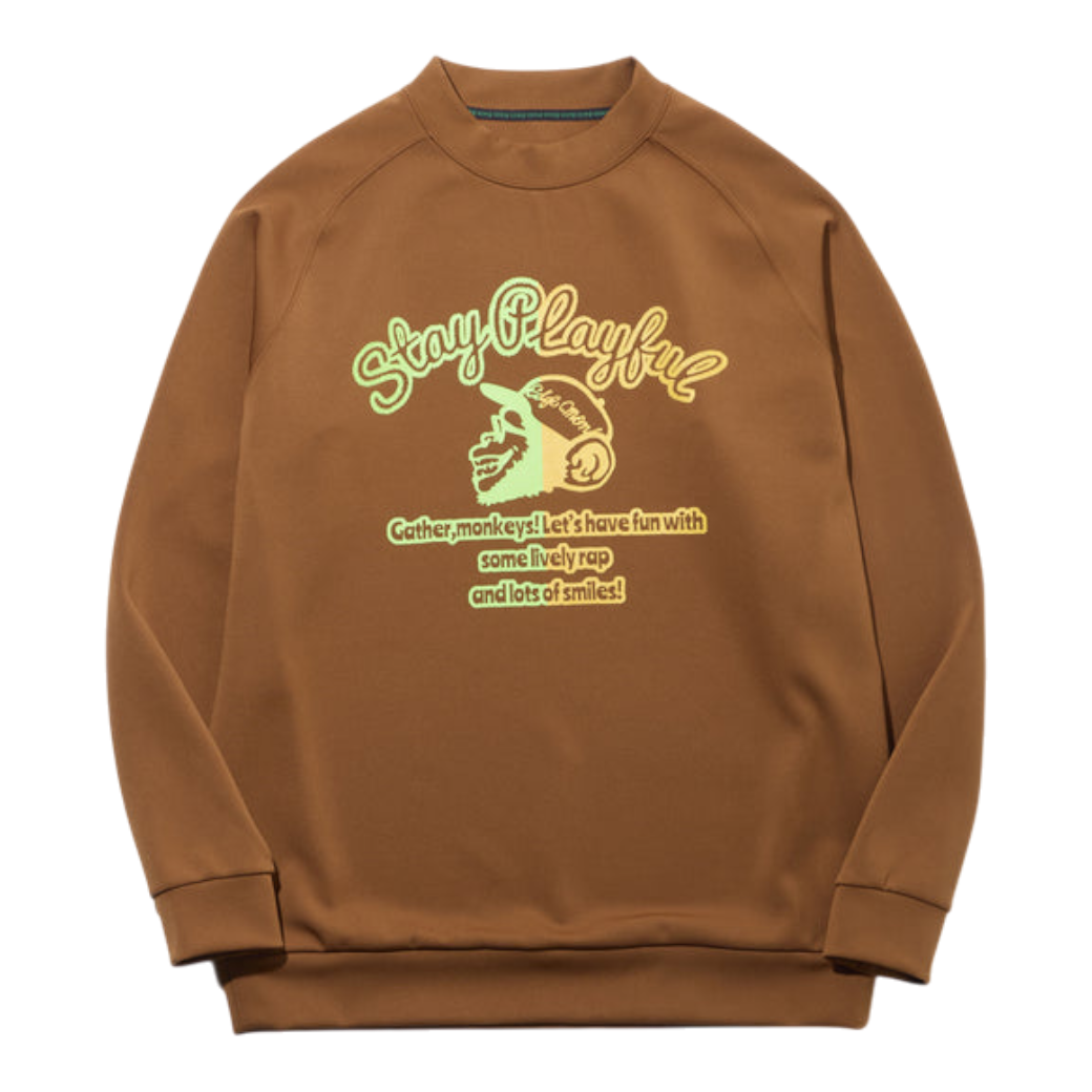 【GREEN EDGE MONKEYS】Jersey mock neck モックネック BROWN (ZZGEM-60363003)