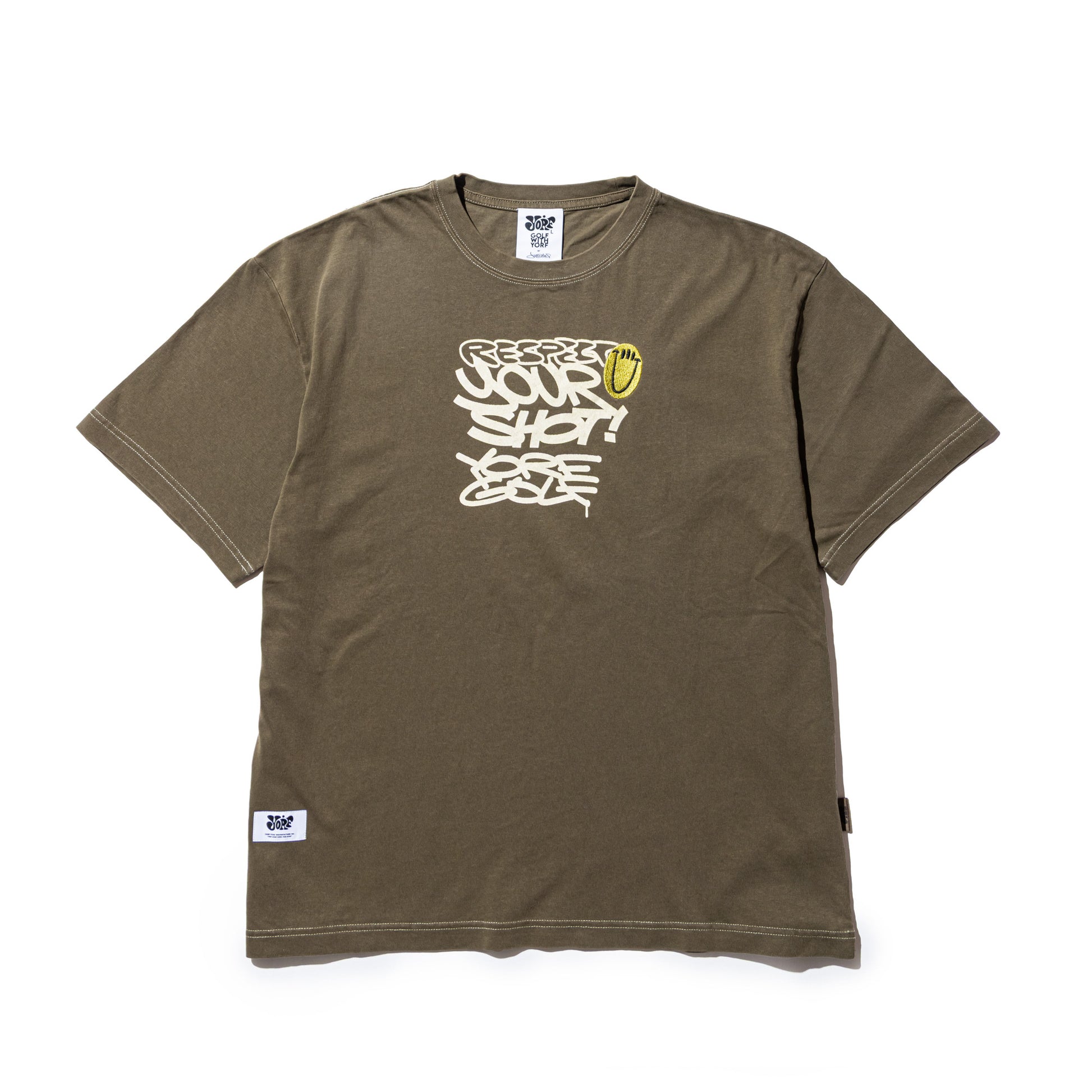 【YORF】ヴィンテージライク Tシャツ KHAKI（ZZYRF-1086110303）