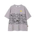 【YORF】HUMAN柄グラフィックカットソー Tシャツ GRAY（ZZYRF-1086110309）