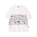 【YORF】HUMAN柄グラフィックカットソー Tシャツ WHITE（ZZYRF-1086110309）