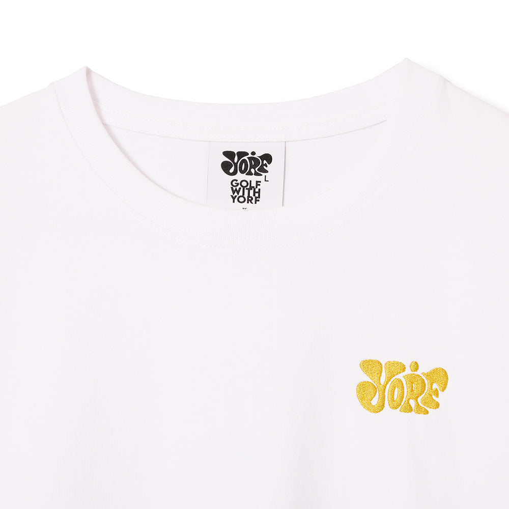 【YORF】HUMAN柄グラフィックカットソー Tシャツ WHITE（ZZYRF-1086110309）