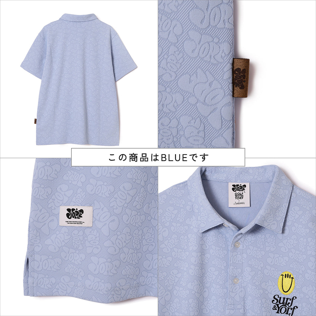 【YORF】YORFジャガード ポロシャツ WHITE（ZZYRF-1086120302）