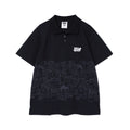 【YORF】HUMAN柄 ポロシャツ BLACK（ZZYRF-1086120303）