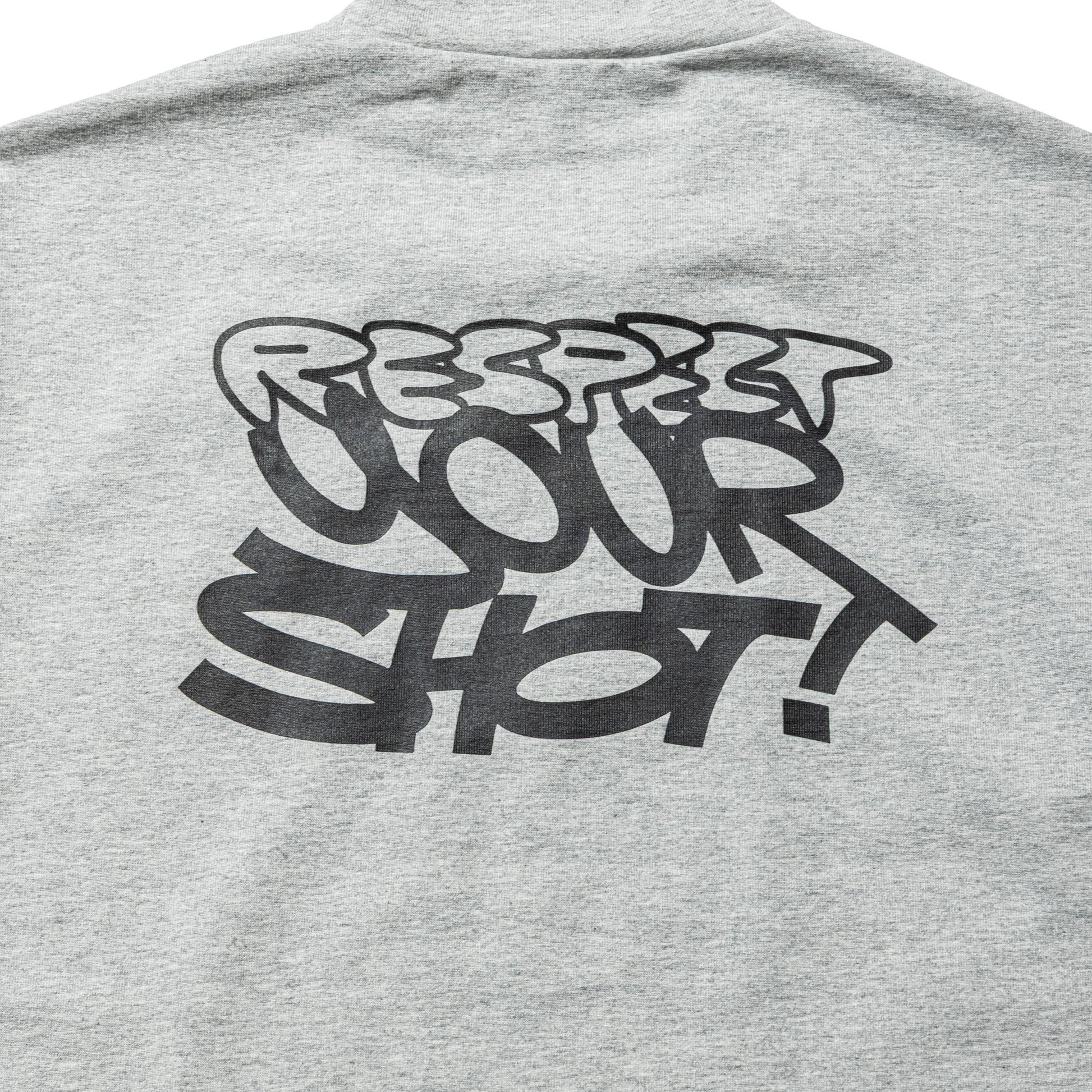 【YORF】グラフィックロゴ モックネック GRAY（ZZYRF-1086130303）