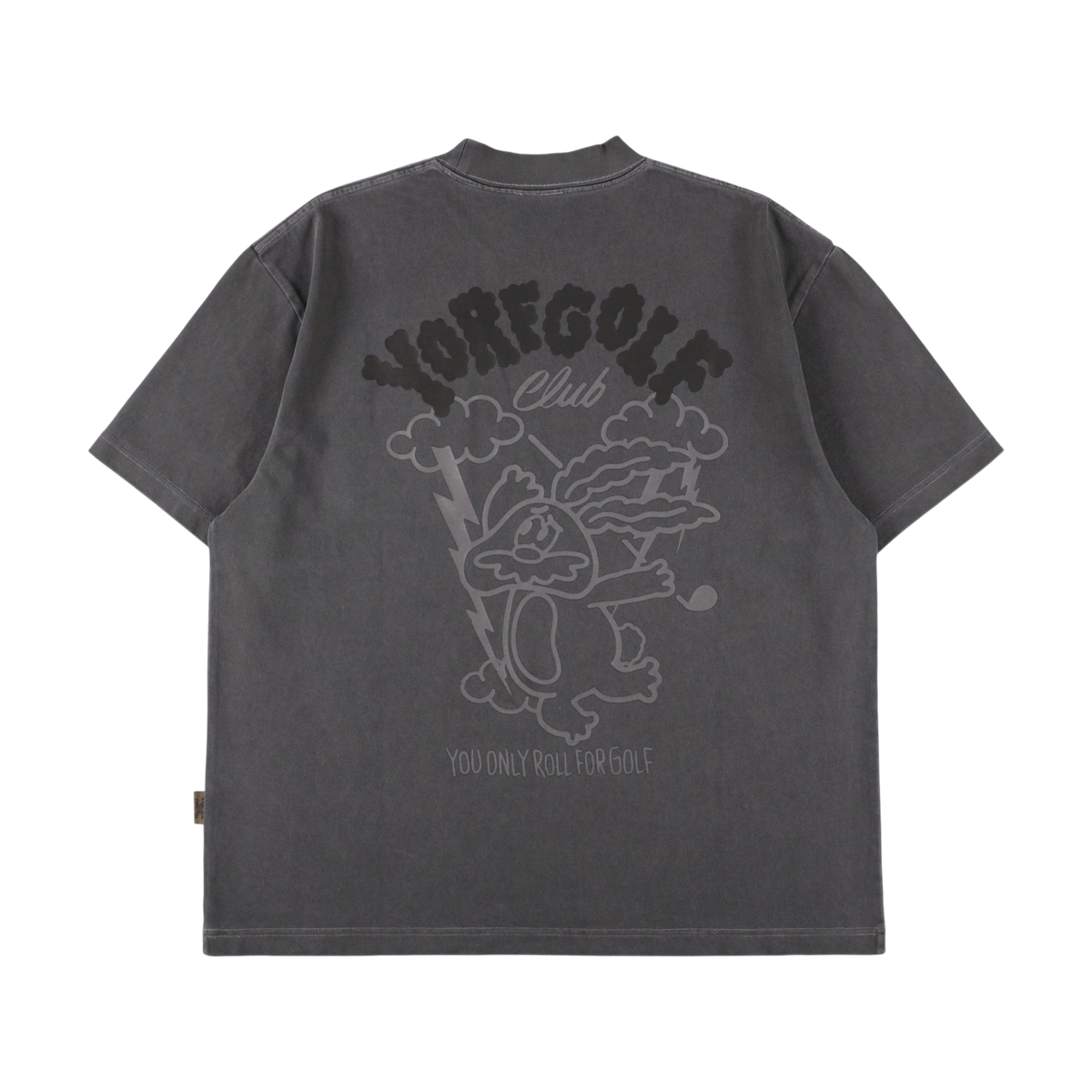 【YORF】ポケット付きラインPTモックネックシャツ ブラック（ZZYRF-1086210804）