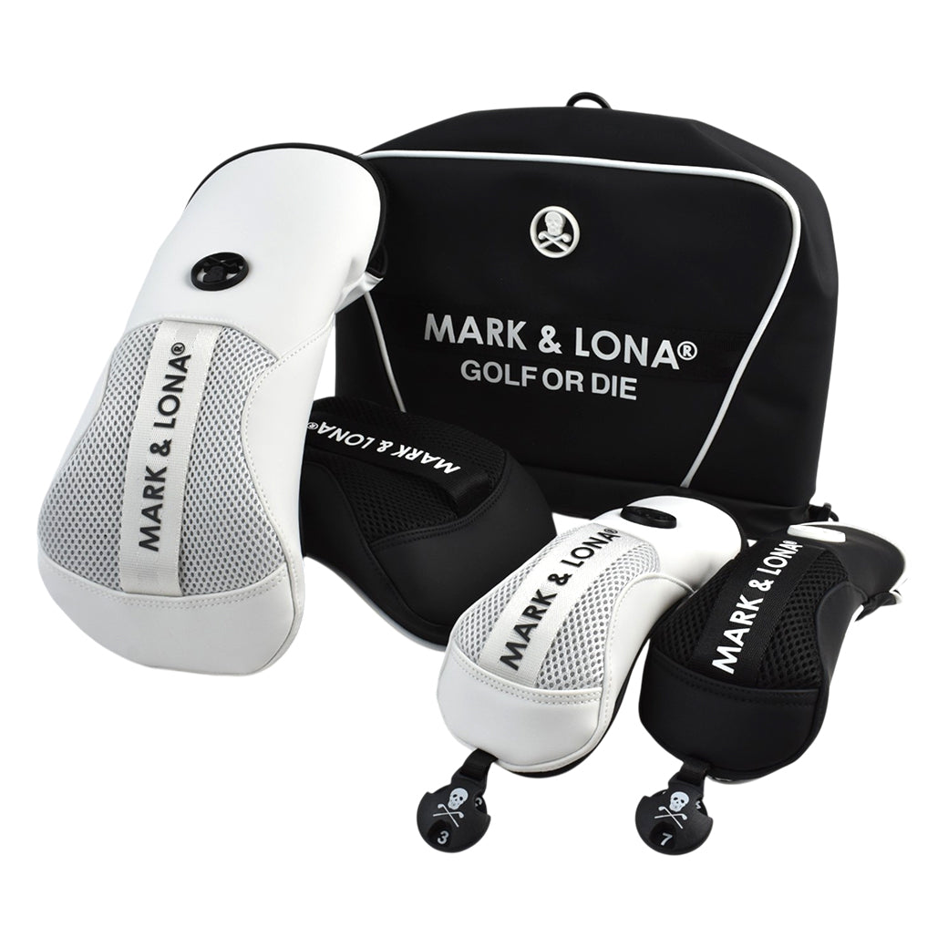 美品　MARK&LONA ゴルフバッグ ホワイト　キャリーバッグ　ヘッドカバー MARK&LONA カモフラホワイトゴルフバッグ 【公式通販】
