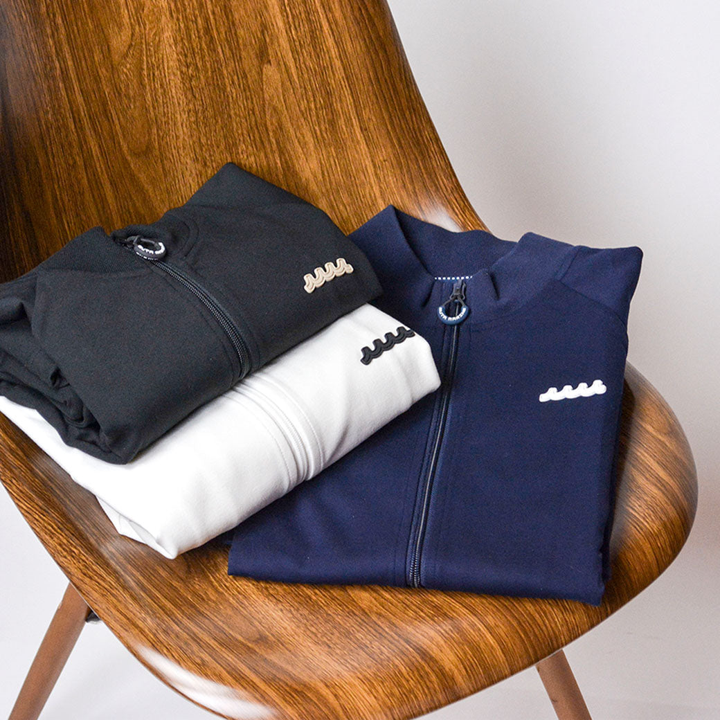 【muta】モックネック ポンチ素材 ブルゾン Ｌ ホワイト（MUT-MMBC-191208）