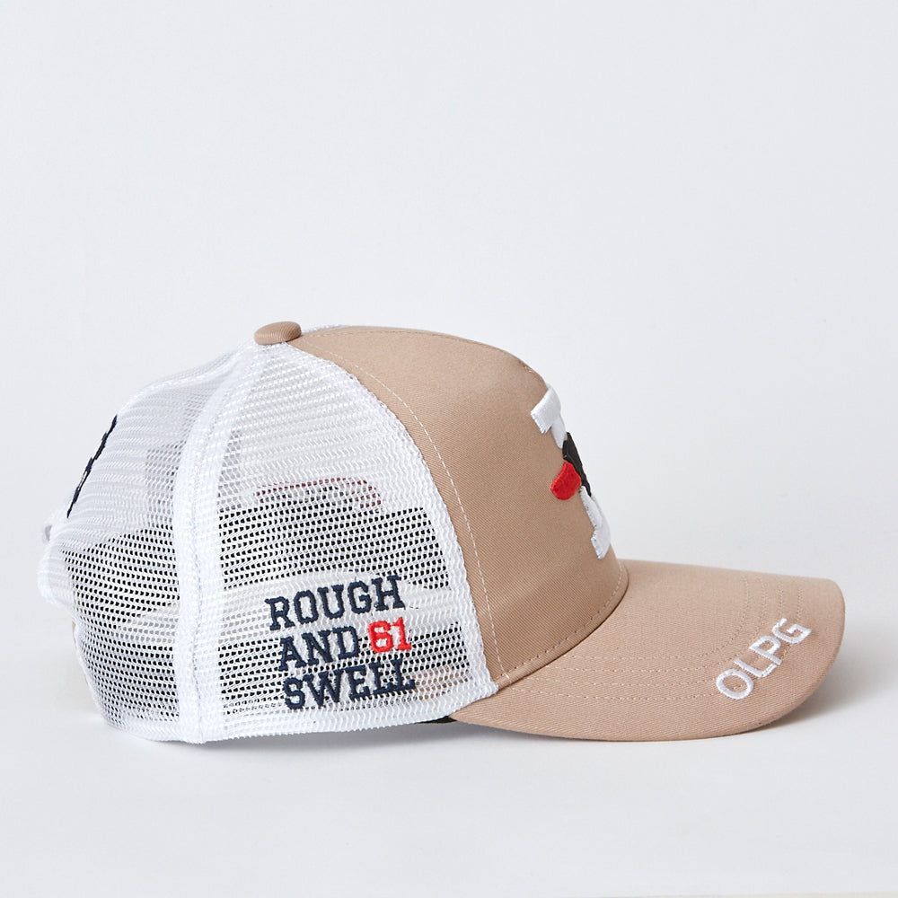 【rough＆swell】BIG D MESH CAP［BEIGE］（RSA-23006）